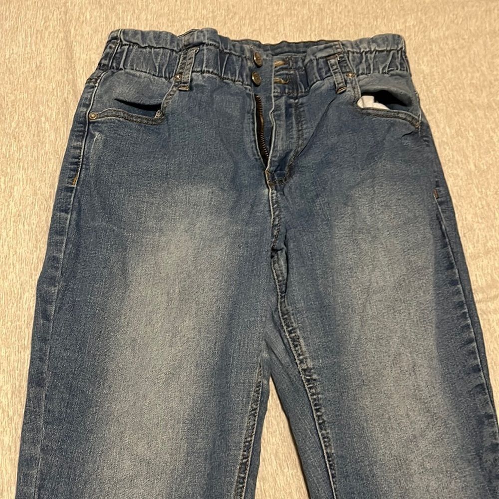 Copper flash paper bag jeans